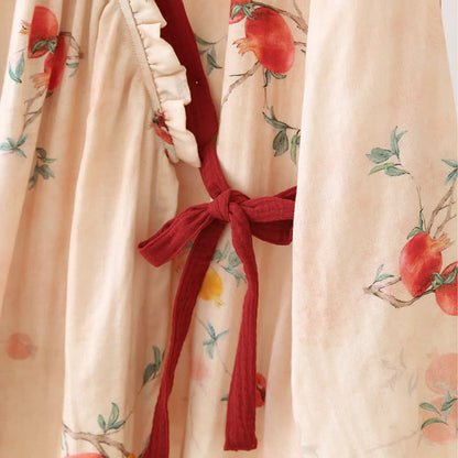 Rural Pomegranate Bamboo Fiber Nightdress - image 2