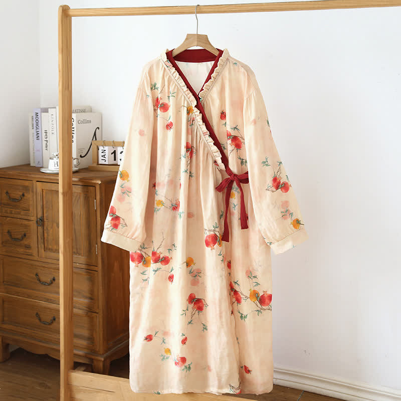 Rural Pomegranate Bamboo Fiber Nightdress - L - image 0