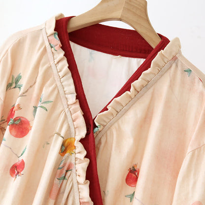 Rural Pomegranate Bamboo Fiber Nightdress - image 1