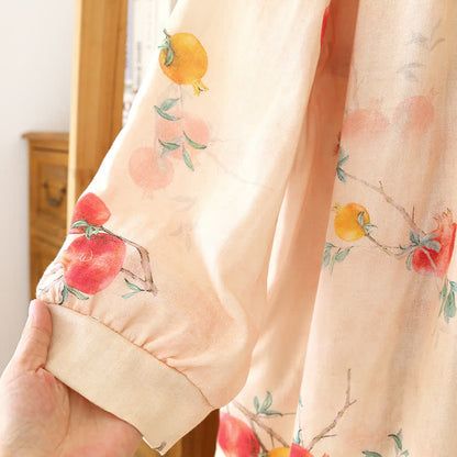 Rural Pomegranate Bamboo Fiber Nightdress - image 4