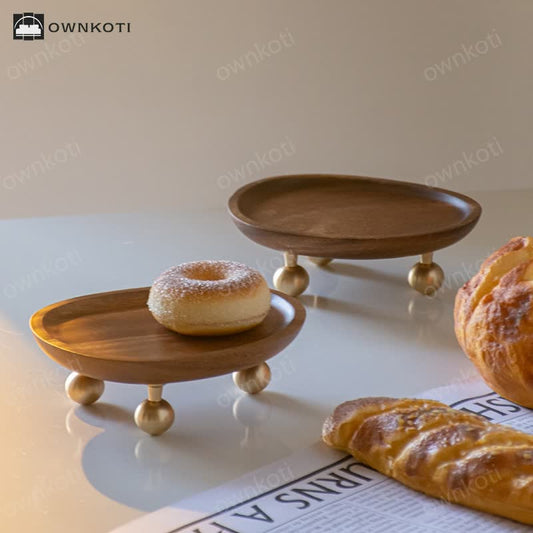 Simple Style Wooden Dessert Tray