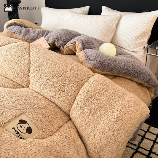 Warm Double-sided Sherpa with Comforter