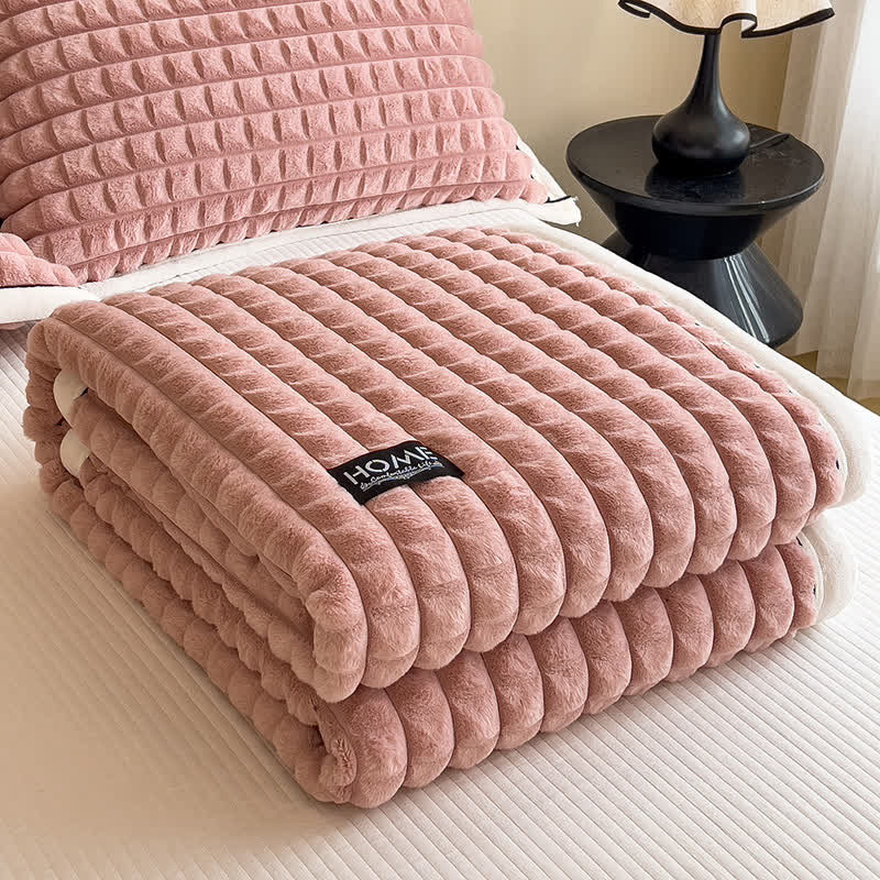 Ownkoti Plaid Texture Soft  Fleece Throw Blanket - image 17