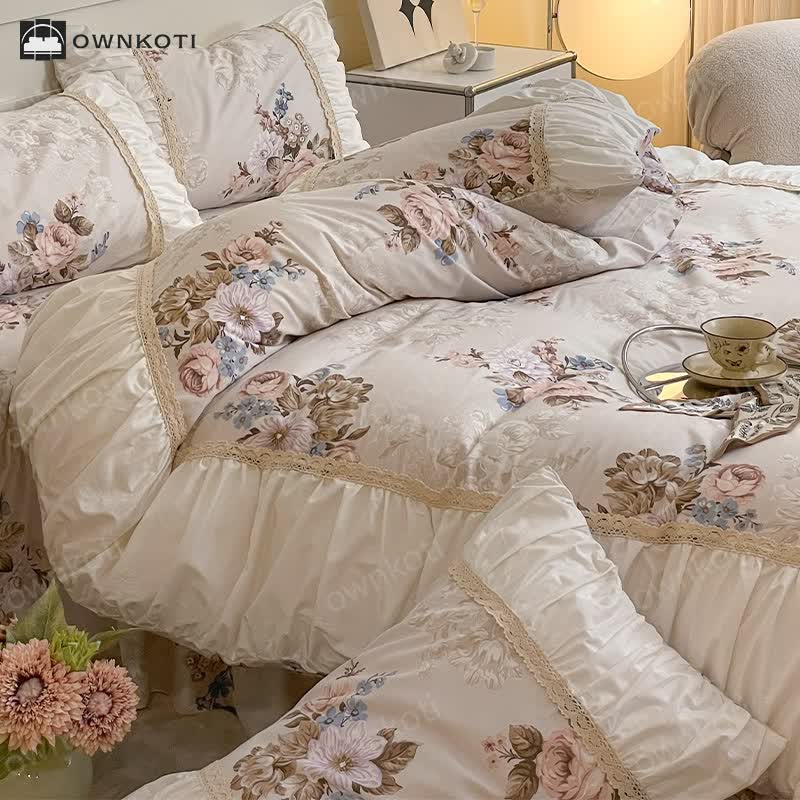 Retro Princess Style Pure Cotton Bedding Set (4PCS)