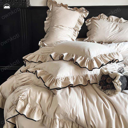 French Style Brushed Cotton Bedding Set (4PCS)