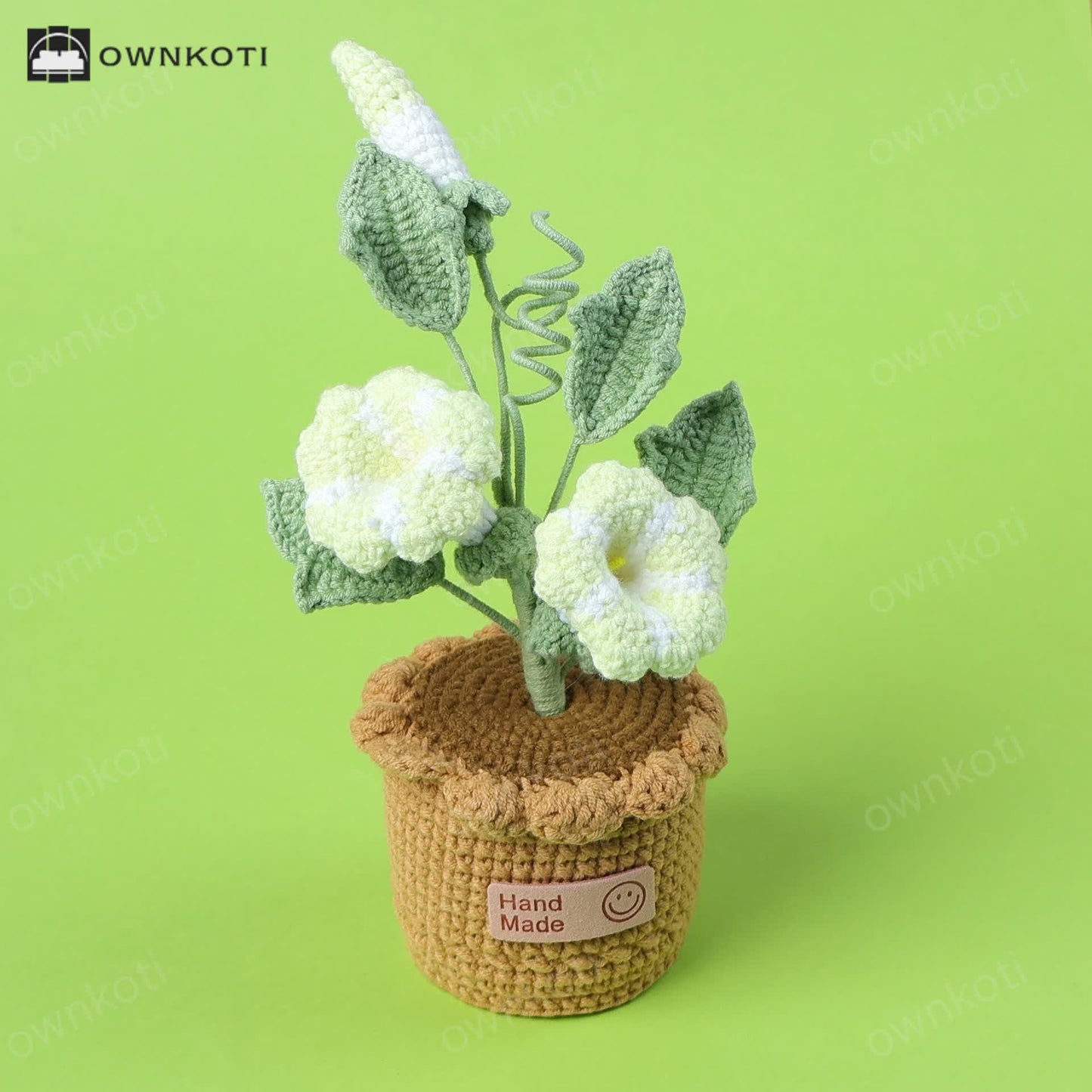 Morning Glory Potted Woven Ornament