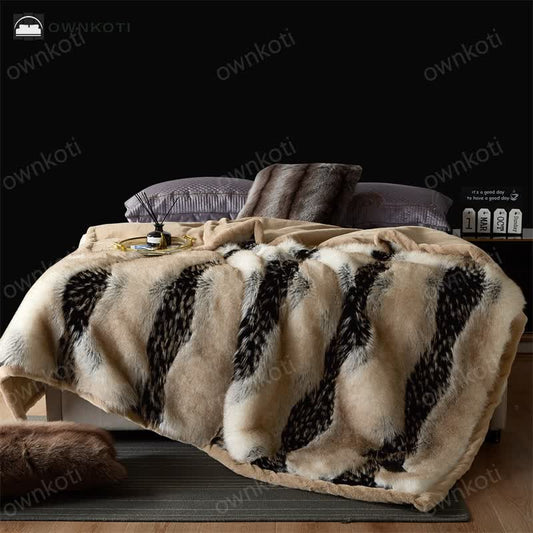 Luxurious Winter Faux Fur Throw Blanket