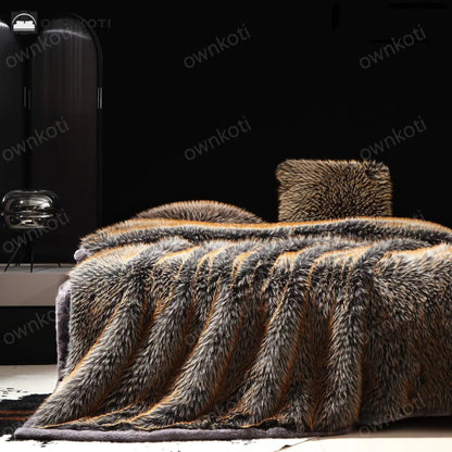 Soft Faux Fur Winter Luxurious Throw Blanket