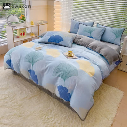 Refresh Ginkgo Leaf Soft Bedding Set(4PCS)