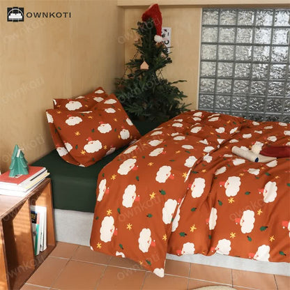 Pure Cotton Santa Claus Bedding Set(4PCS)