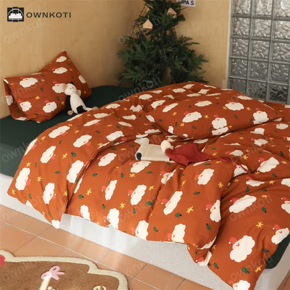 Pure Cotton Santa Claus Bedding Set(4PCS)