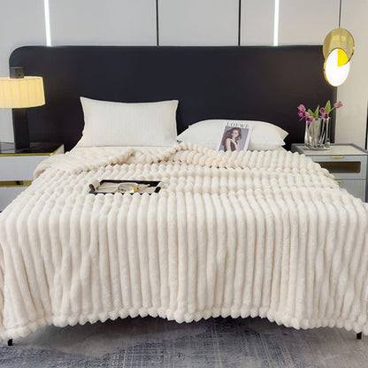 Reversible Warm Fleece Throw Blanket