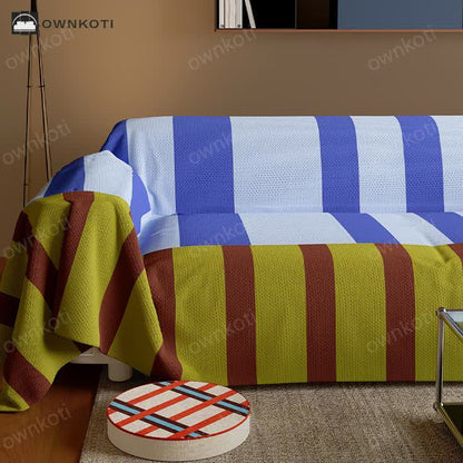 Vintage Striped Soft Sofa Cover