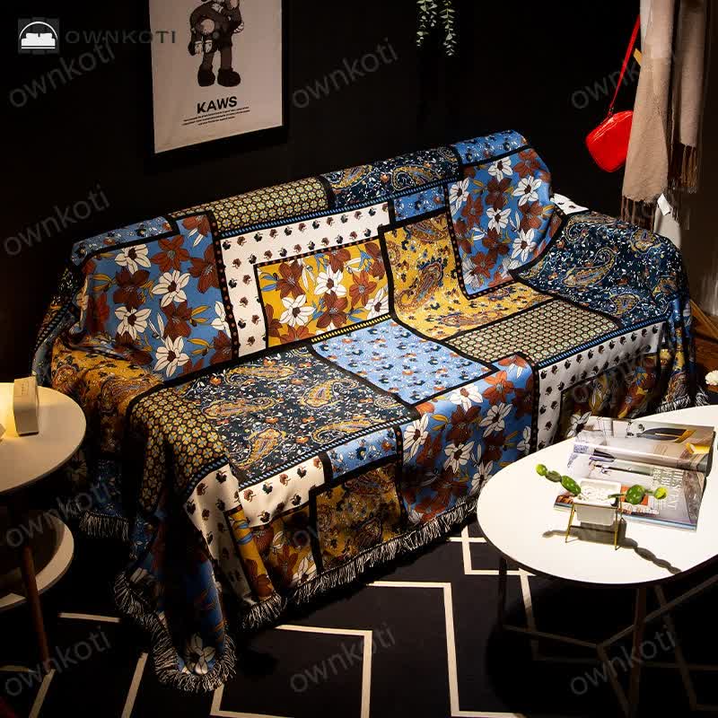 Bohemian Rural Style Anti-slip Sofa Cover