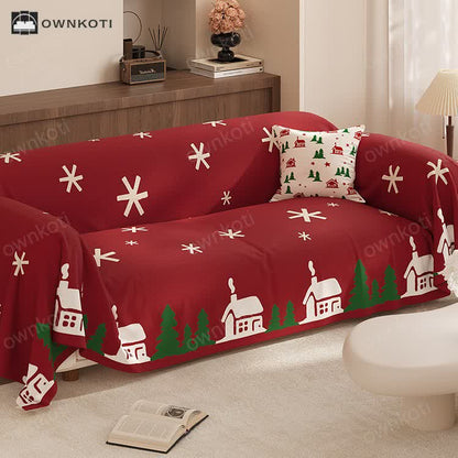 Christmas Festive Soft Anti-slip Sofa Cover