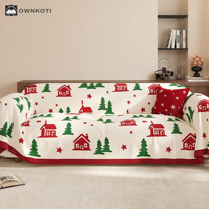 Christmas Festive Soft Anti-slip Sofa Cover