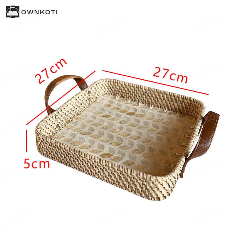 Farmhouse Rattan Woven Storage Basket