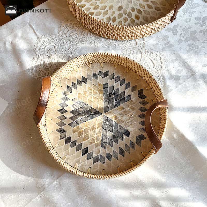 Farmhouse Rattan Woven Storage Basket