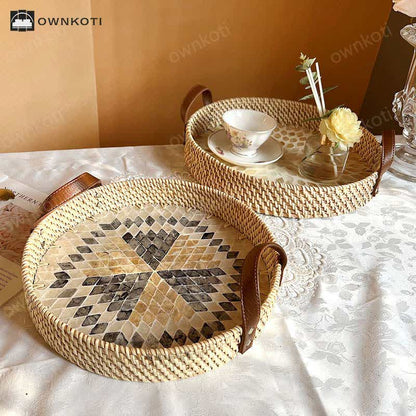 Farmhouse Rattan Woven Storage Basket