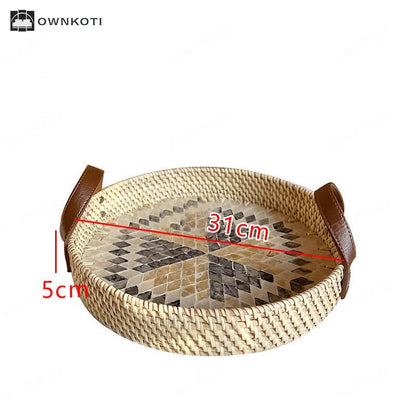 Farmhouse Rattan Woven Storage Basket