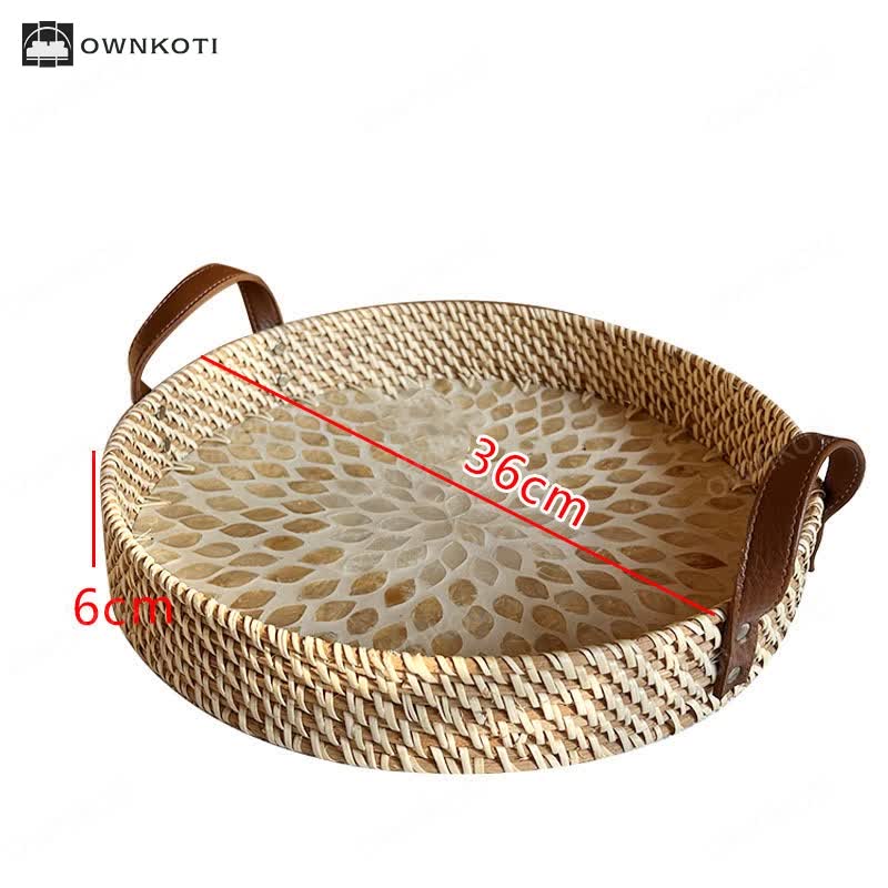 Farmhouse Rattan Woven Storage Basket