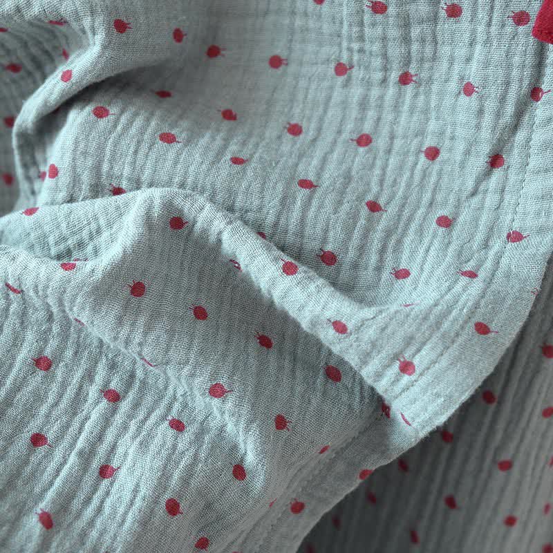 Ownkoti V-neck Cotton Polka Dots Nightdress - image 6