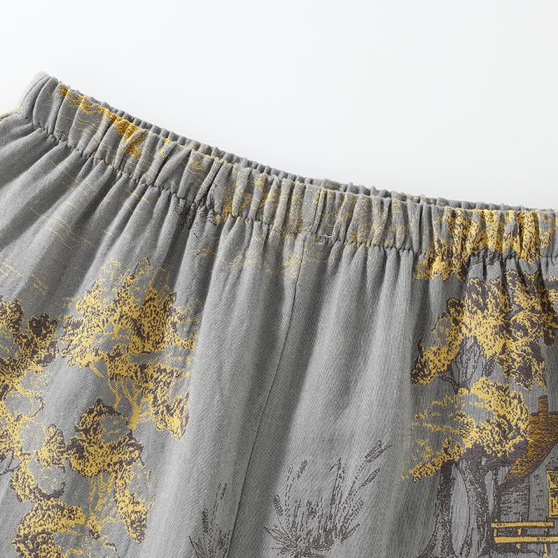 Ownkoti Neutral Landscape Kimono Cotton Pajama Set - image 9