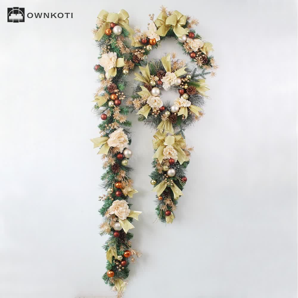 Artificial Rattan Christmas Garland Decor