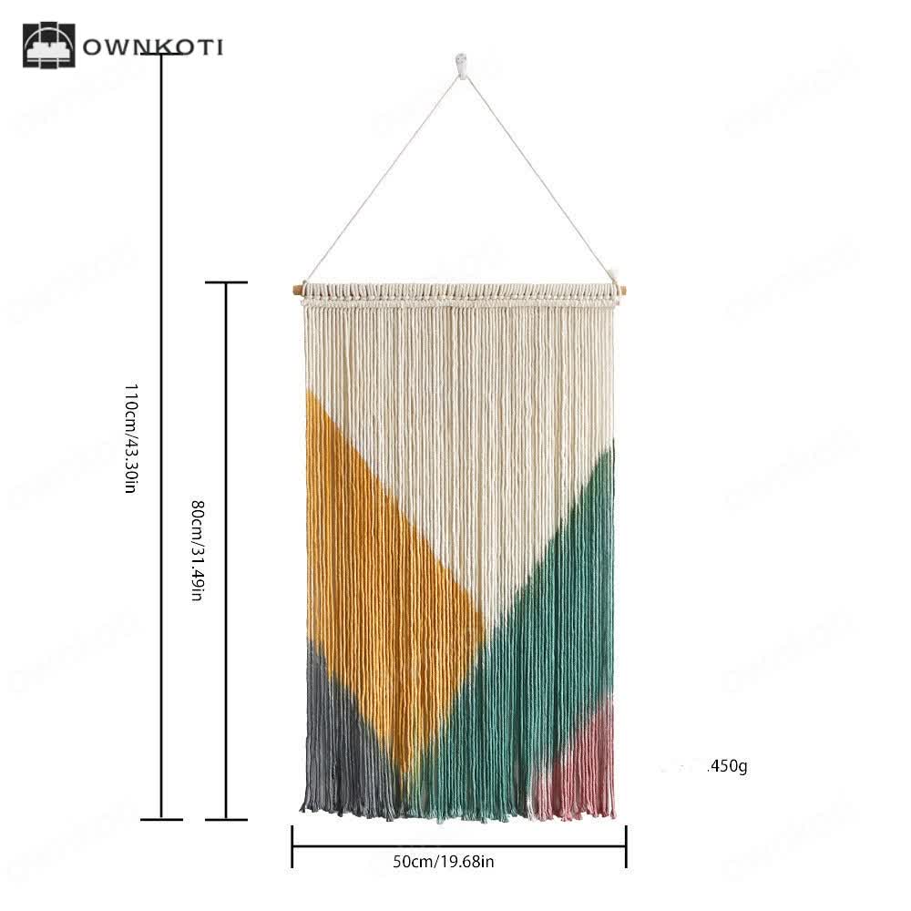 Hand-woven Bohemian Tassel Wall Tapestry