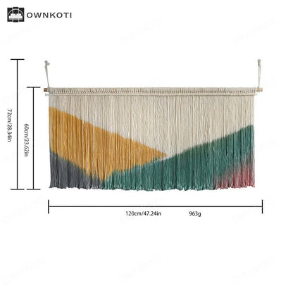 Hand-woven Bohemian Tassel Wall Tapestry