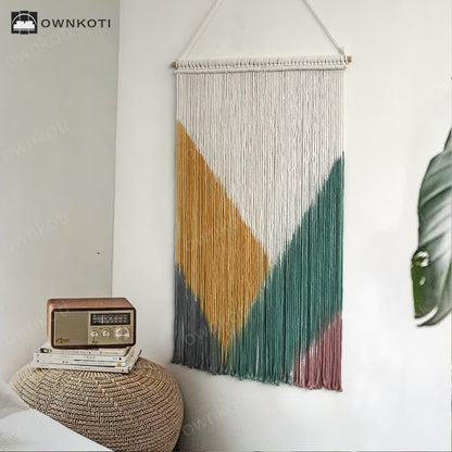 Hand-woven Bohemian Tassel Wall Tapestry