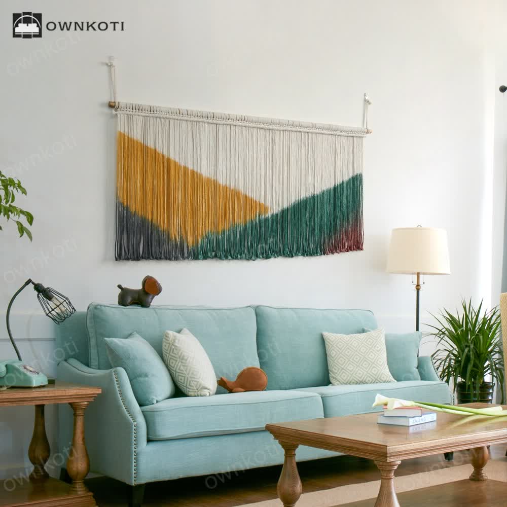 Hand-woven Bohemian Tassel Wall Tapestry