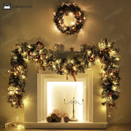 Christmas Garland Wreath Home Decor