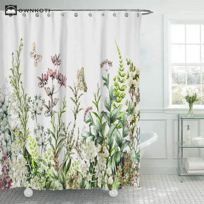 Tropical Lush Leaf Shower Curtain