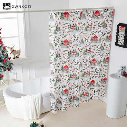 Christmas Motif Anti-mildew Shower Curtain