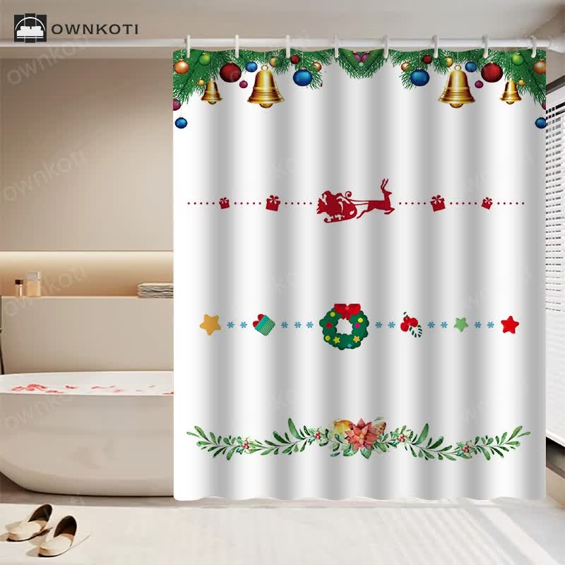 Christmas Holiday Party Anti-mildew Shower Curtain