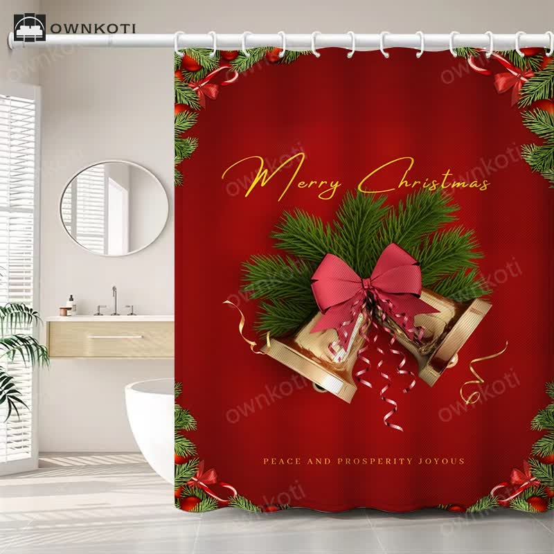 Christmas Holiday Party Anti-mildew Shower Curtain