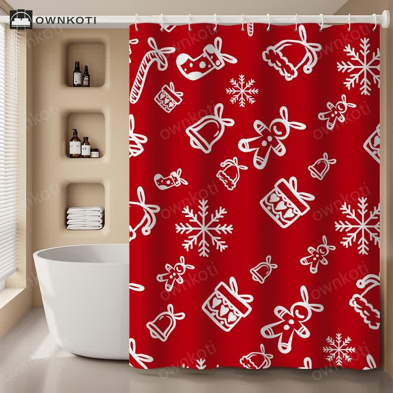 Christmas Holiday Party Anti-mildew Shower Curtain