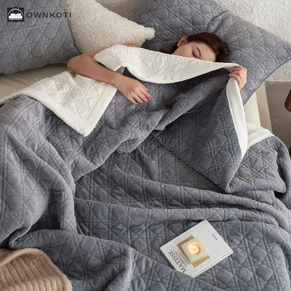 Diamond Texture Soft Throw Blanket