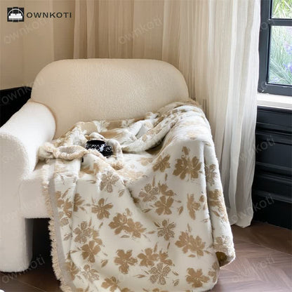 Orange Blossom Soft Throw Blanket