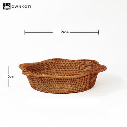 Rattan Woven Fruit Bread Storage Basket