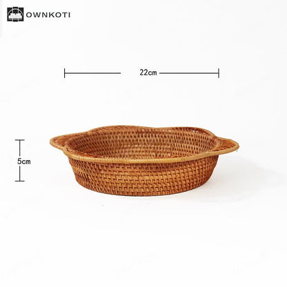 Rattan Woven Fruit Bread Storage Basket