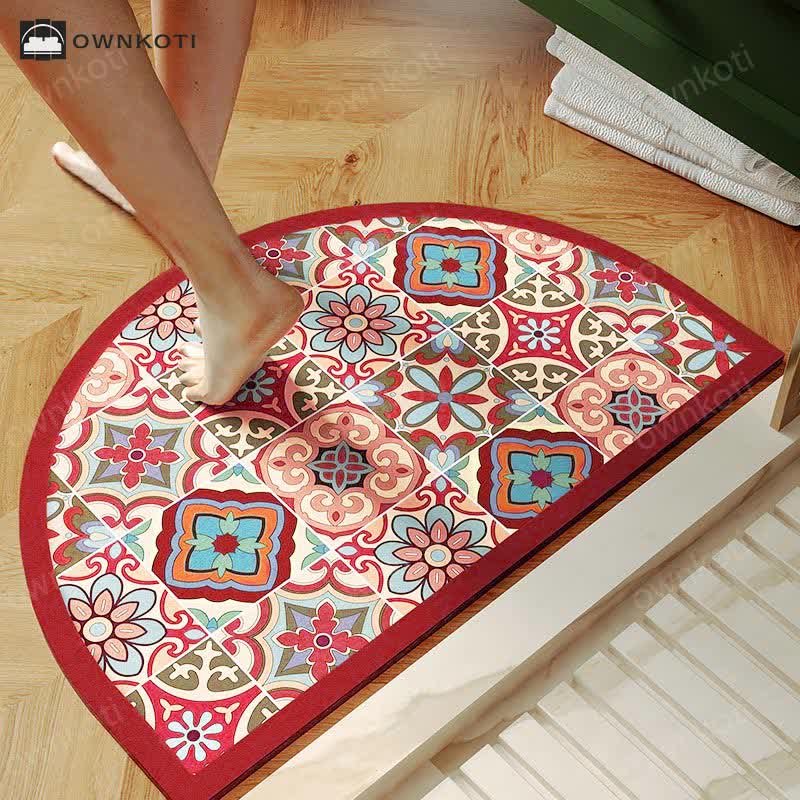 Vintage Charm Quick-dry Bath Mat