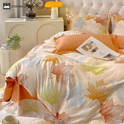 Maple Leaf Soft Brushed Cotton Bedding Set(4PCS)