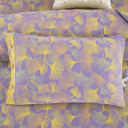 Button Ginkgo Leaf Cotton Bedding Set (4PCS) - image 4
