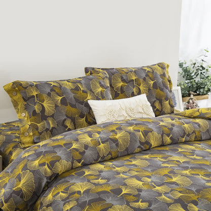 Button Ginkgo Leaf Cotton Bedding Set (4PCS) - image 13