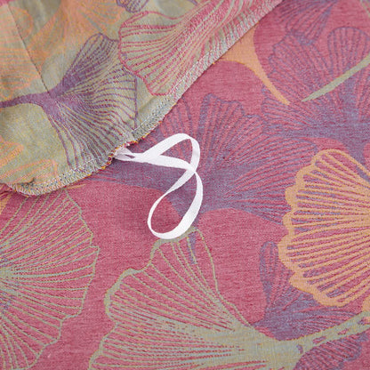 Button Ginkgo Leaf Cotton Bedding Set (4PCS) - image 33