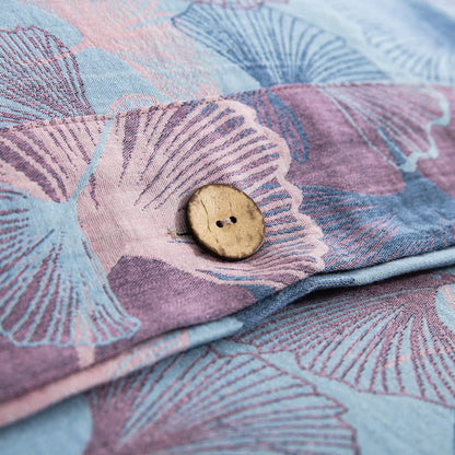 Button Ginkgo Leaf Cotton Bedding Set (4PCS)