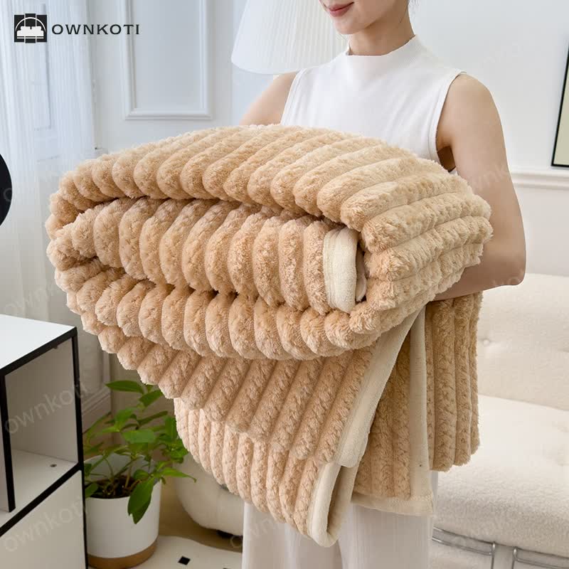 Reversible Solid Color Throw Blanket