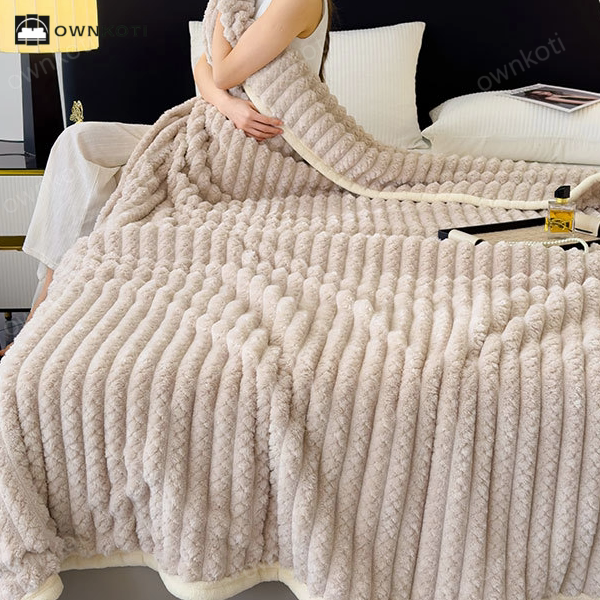 Reversible Solid Color Throw Blanket